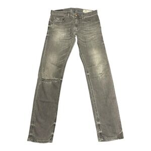 Diesel Jeans Mens 31 Grey Thommer Slim-Skinny Distressed Denim 069BH Stretch